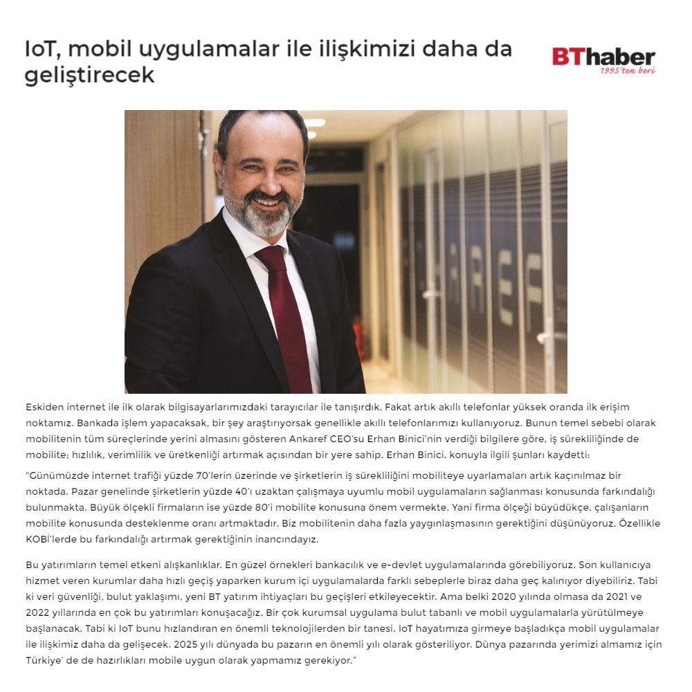 IoT, Mobil uygulamalar ile ilişkimizi daha da geliştirecek