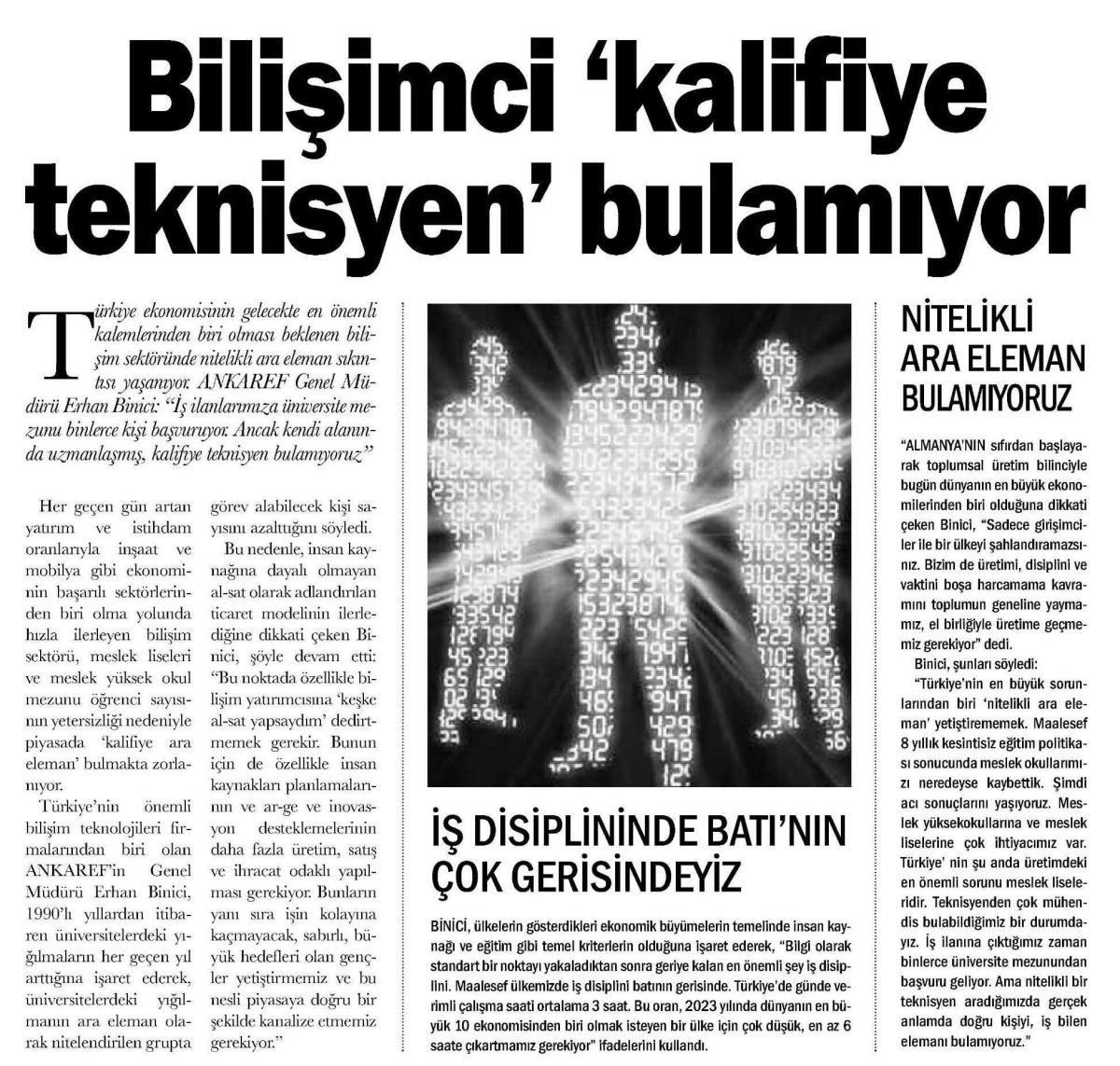 Bilişimci kalifiye teknisyen bulamıyor